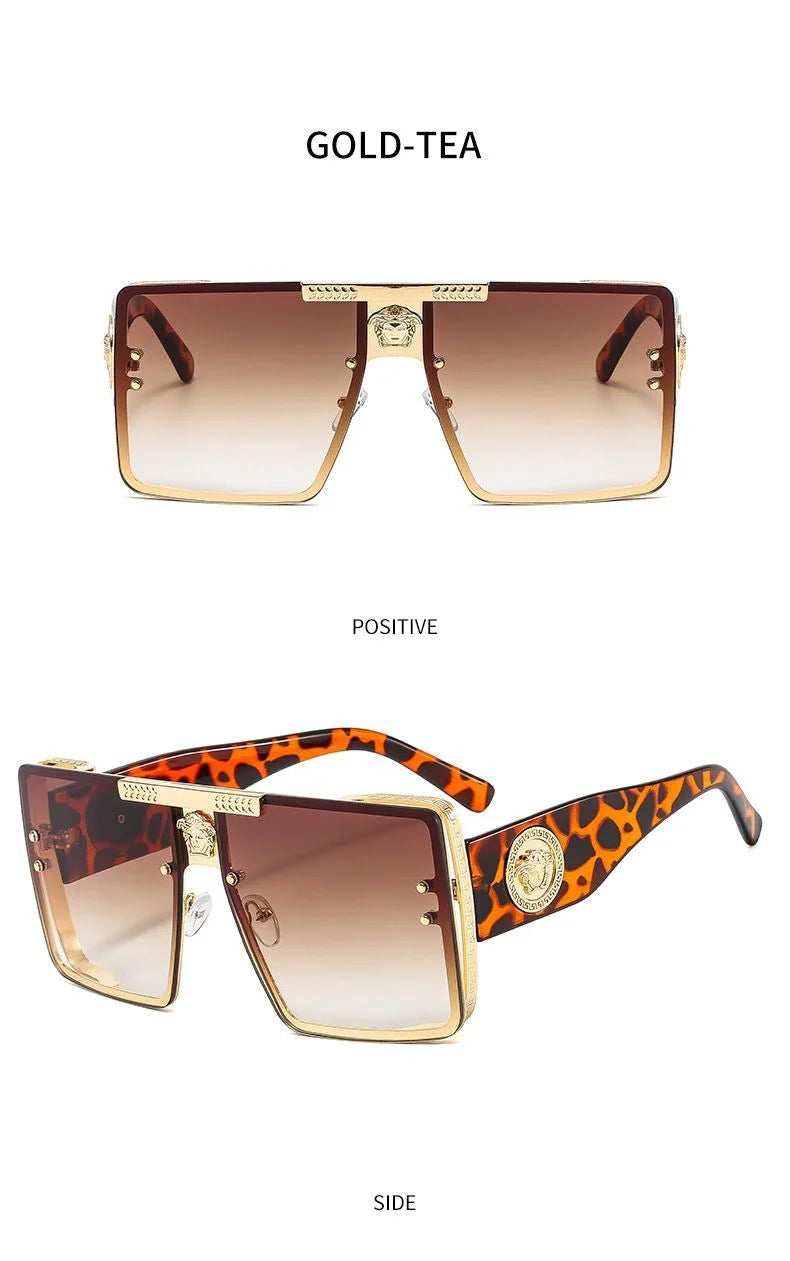 Fashion Generous Frame Glasses Personalized Metal Sunglasses 1024030805