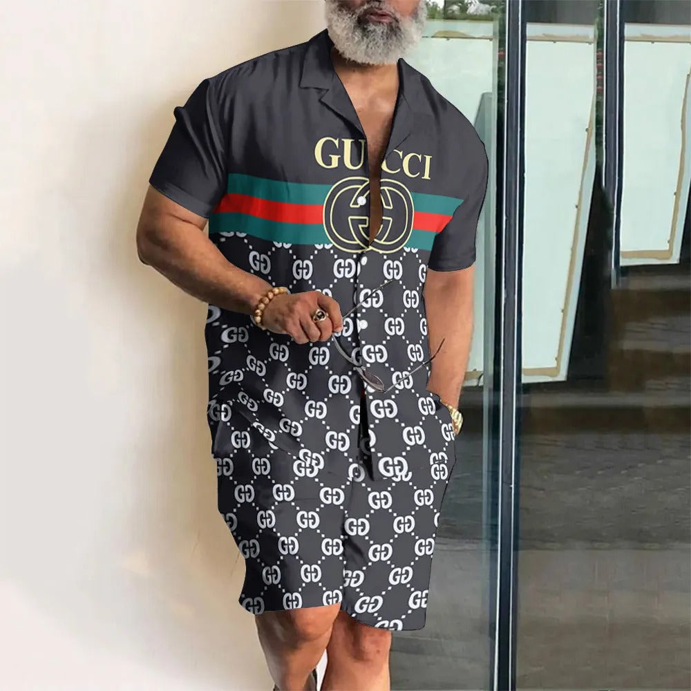 GG Hawaii Shirt & Shorts Set Summer 2025-3D 0425032804