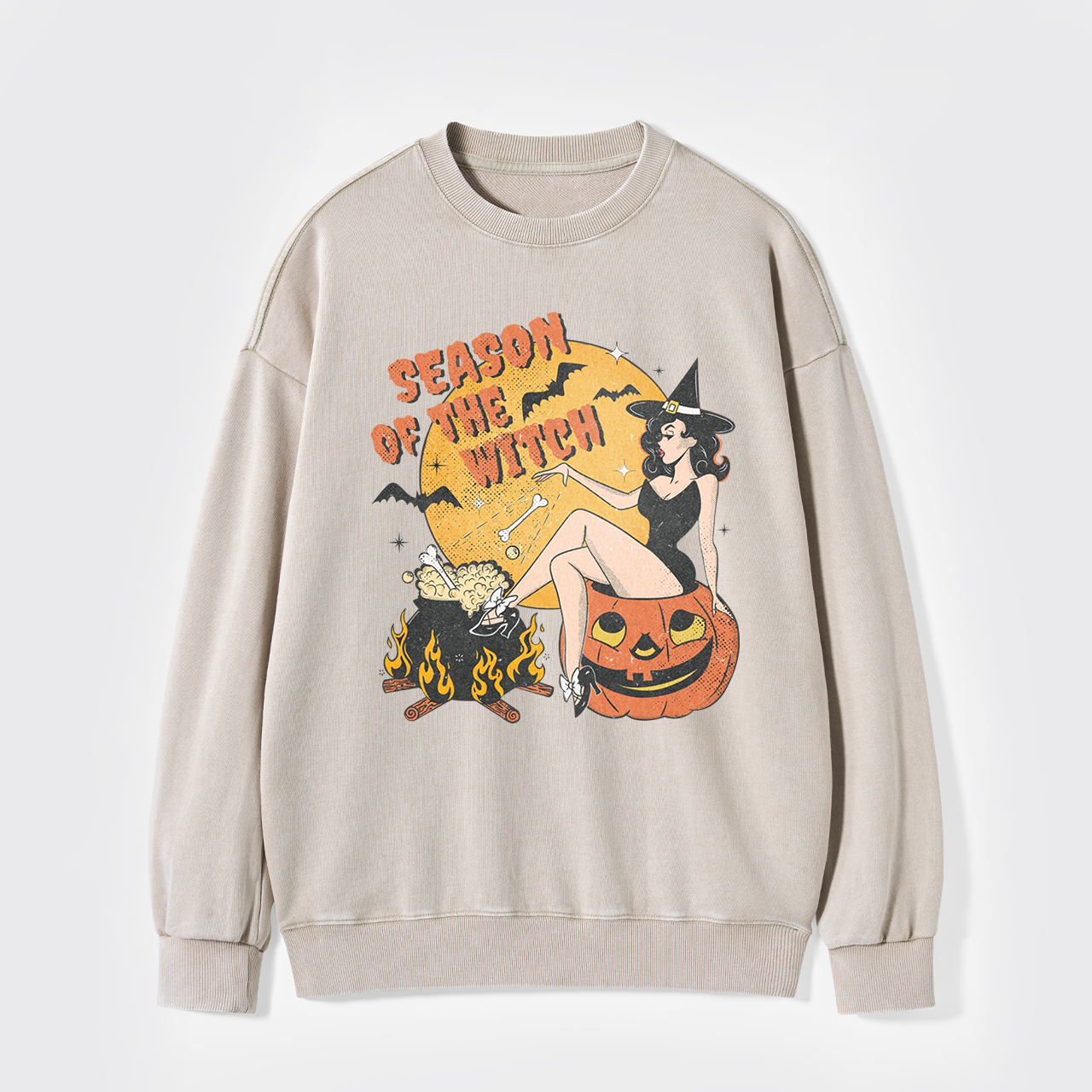 Season Of The Witch Halloween Washed Sweatshirts