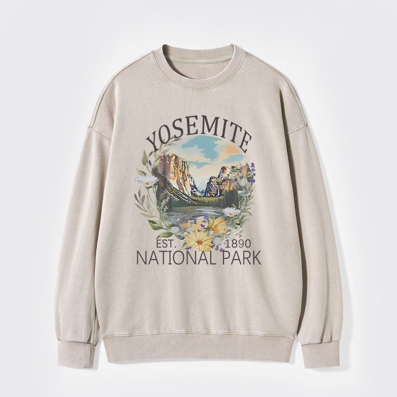 Cute Floral National Park Washed Sweatshirts