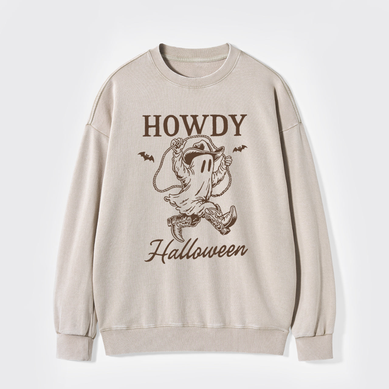 Funny Boo Ghost Halloween Washed Sweatshirts