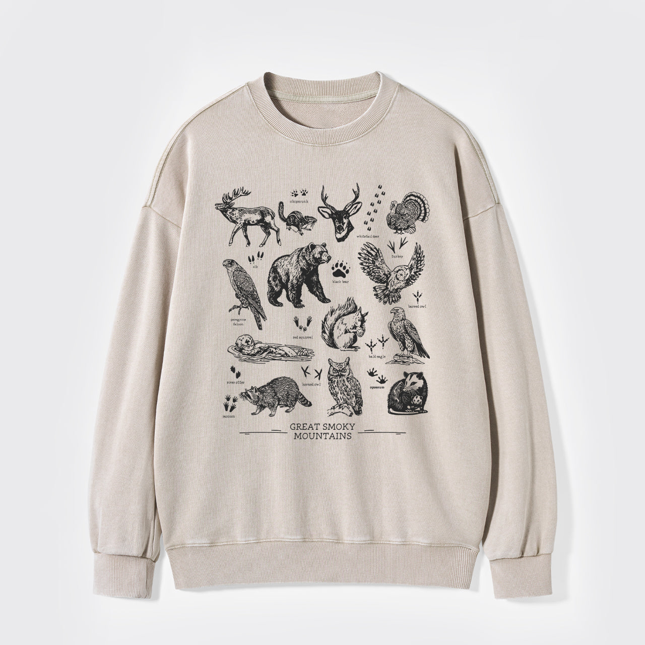 Tennessee National Park Wildlife Washed Sweatshirts