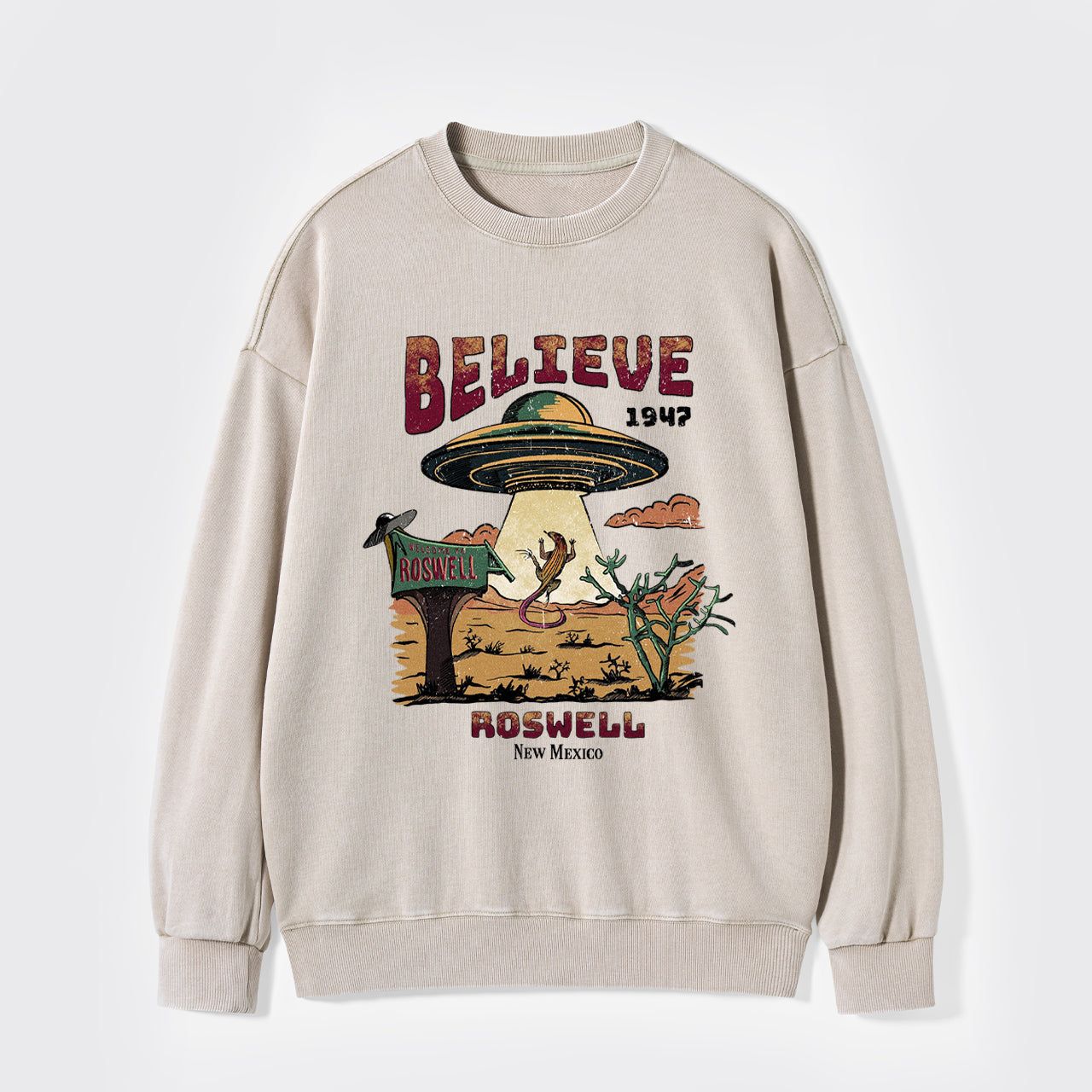 Believe Alien Washed Sweatshirts