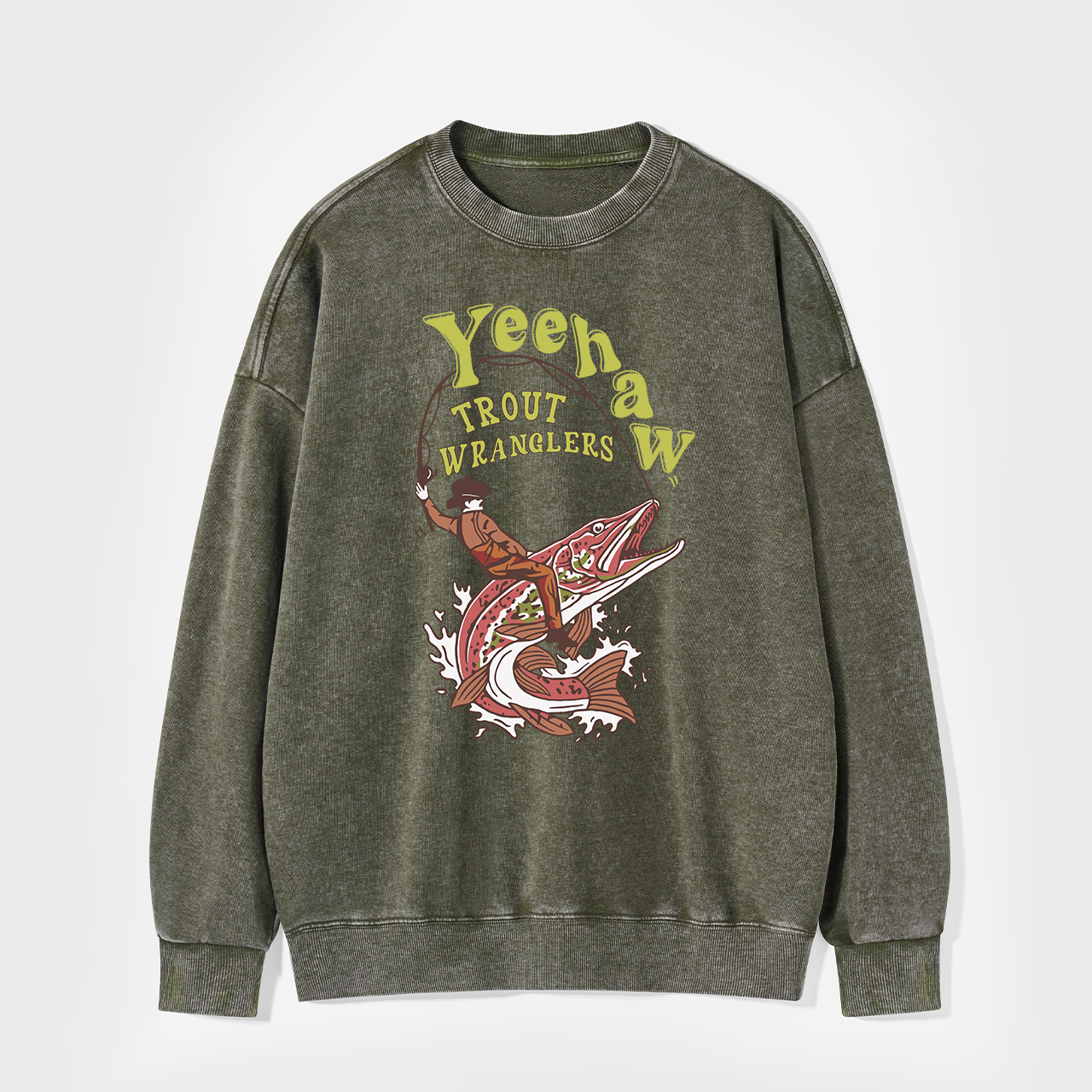 Wranglers Cowboy Fishing Club Washed Sweatshirts