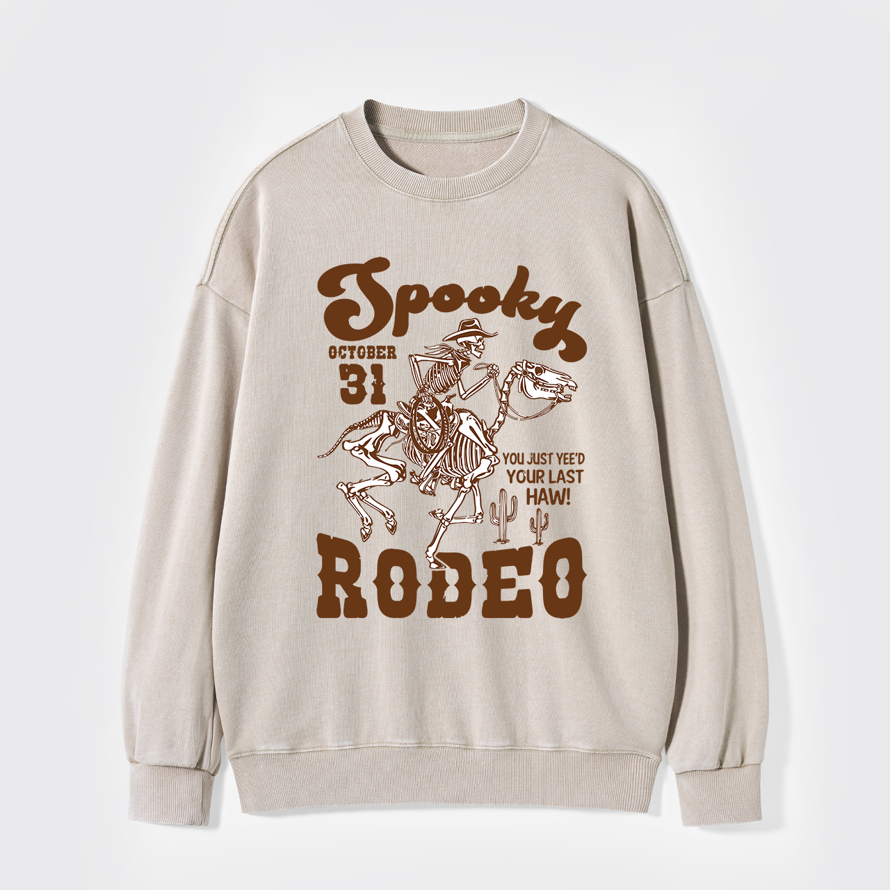 October 31,Spooky Rodeo Washed Sweatshirts