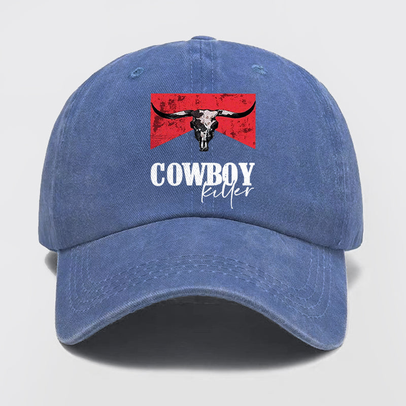 Vintage Western Cowboy Killer Washed Baseball Cap