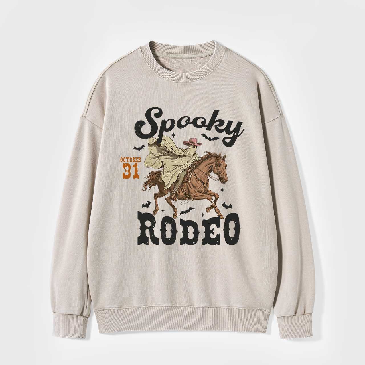 Spooky Rodeo Western Halloween Washed Sweatshirts