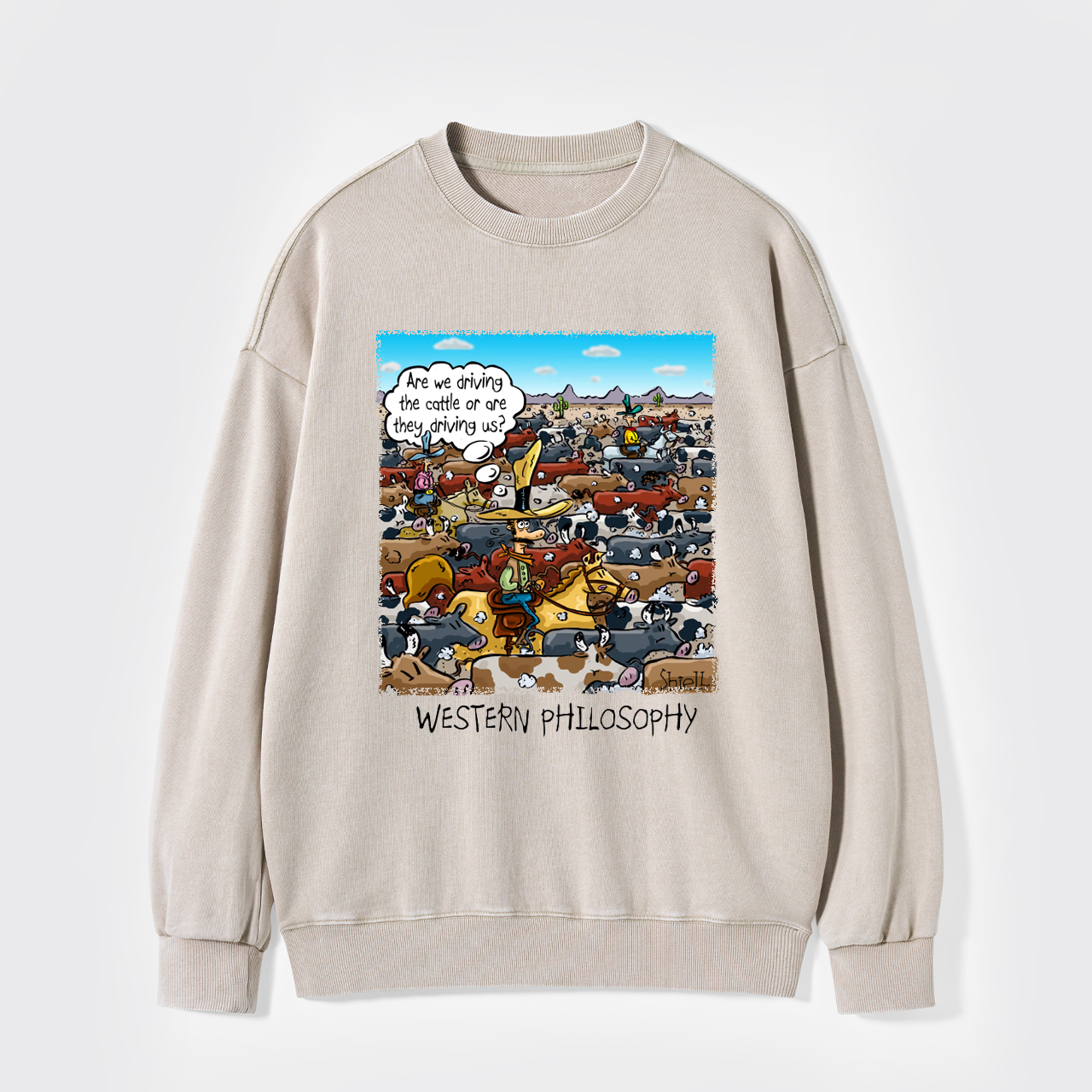 Cowboy Philsophy Washed Sweatshirts