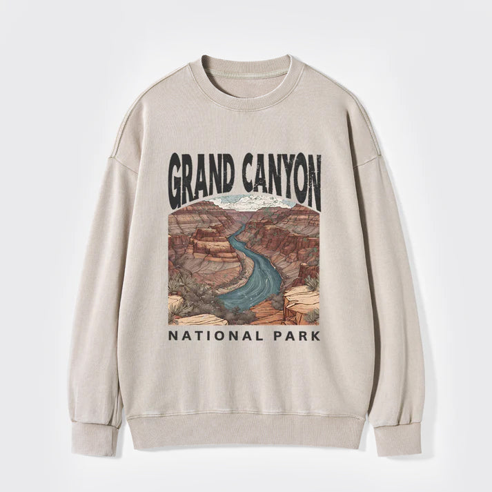 Retro Grand Canyon National Park Washed Sweatshirts