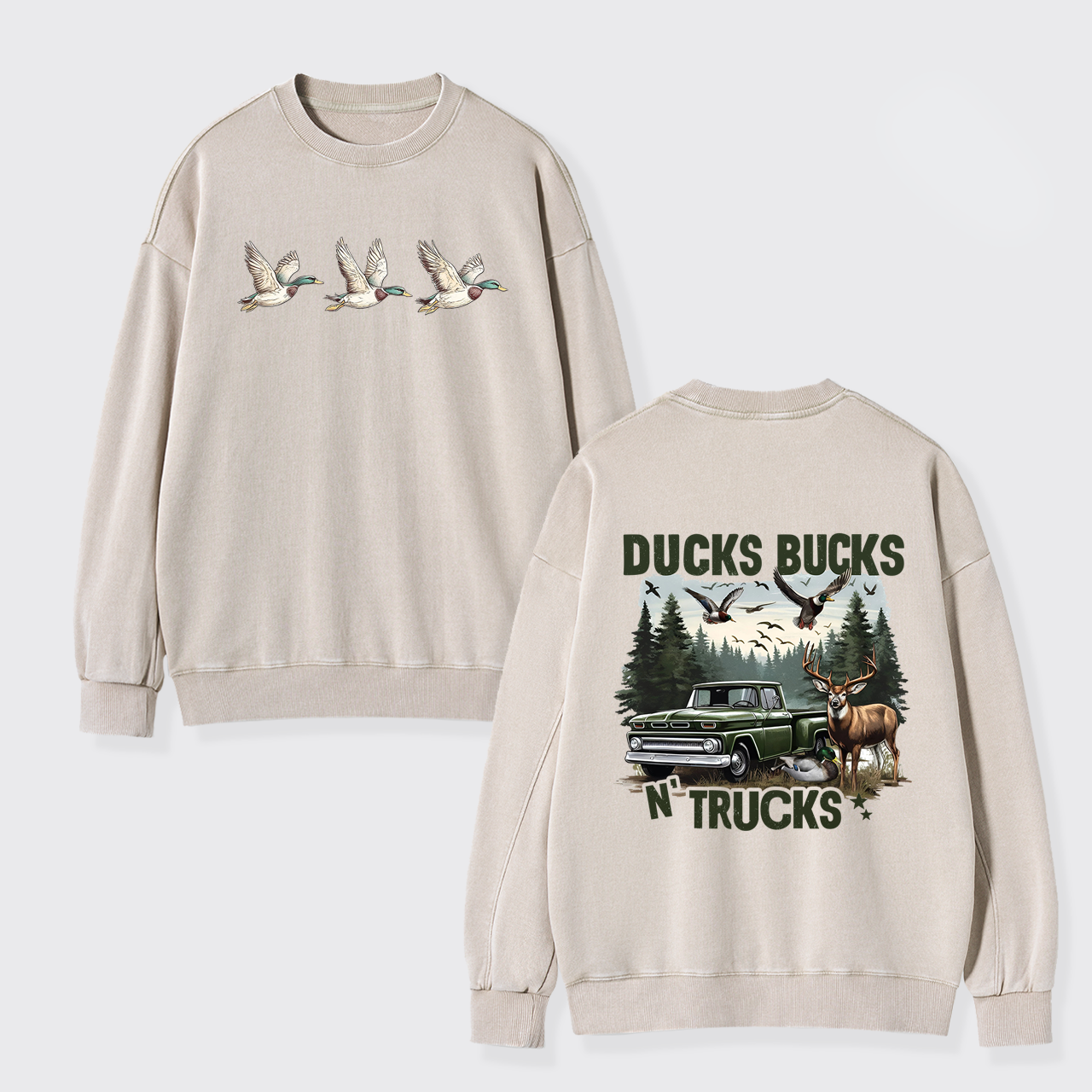Bucks Ducks N'trucks Washed Sweatshirts