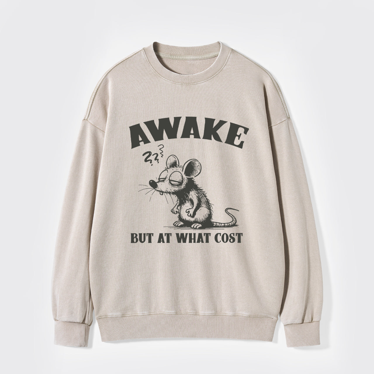 Awake But At What Cost Washed Sweatshirts