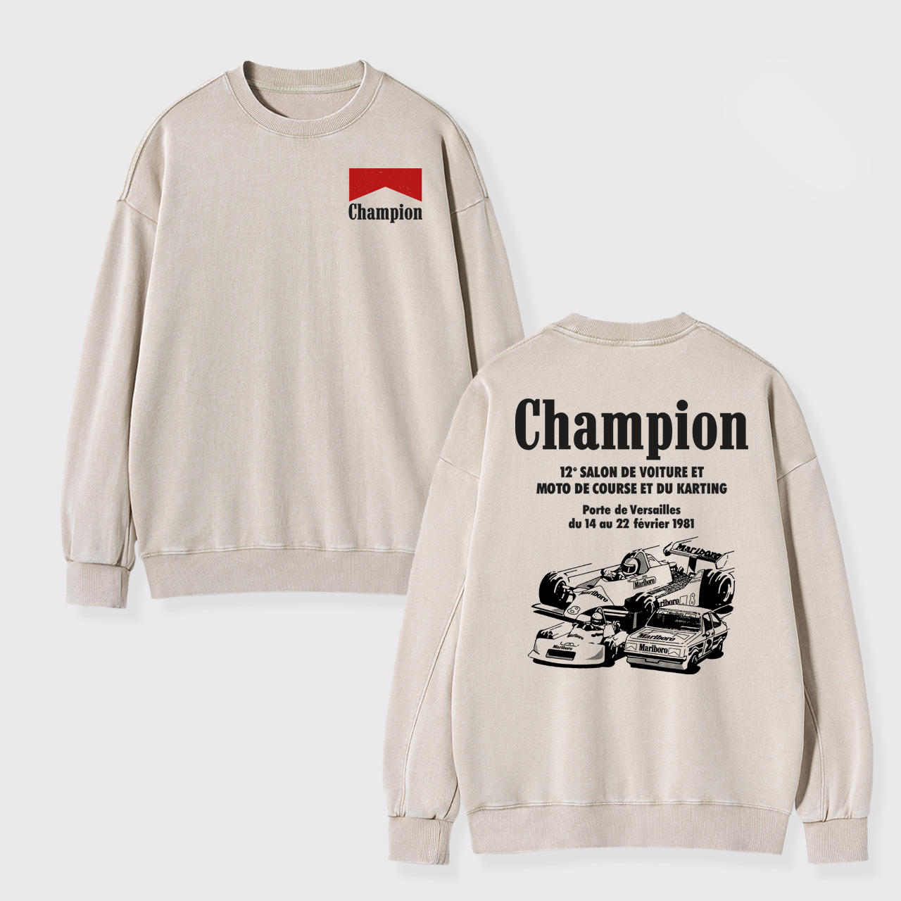 Paris Passion Racing Washed Sweatshirts