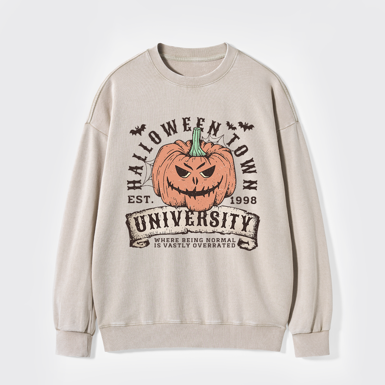 Halloween Town Fall Pumpkin Washed Sweatshirts