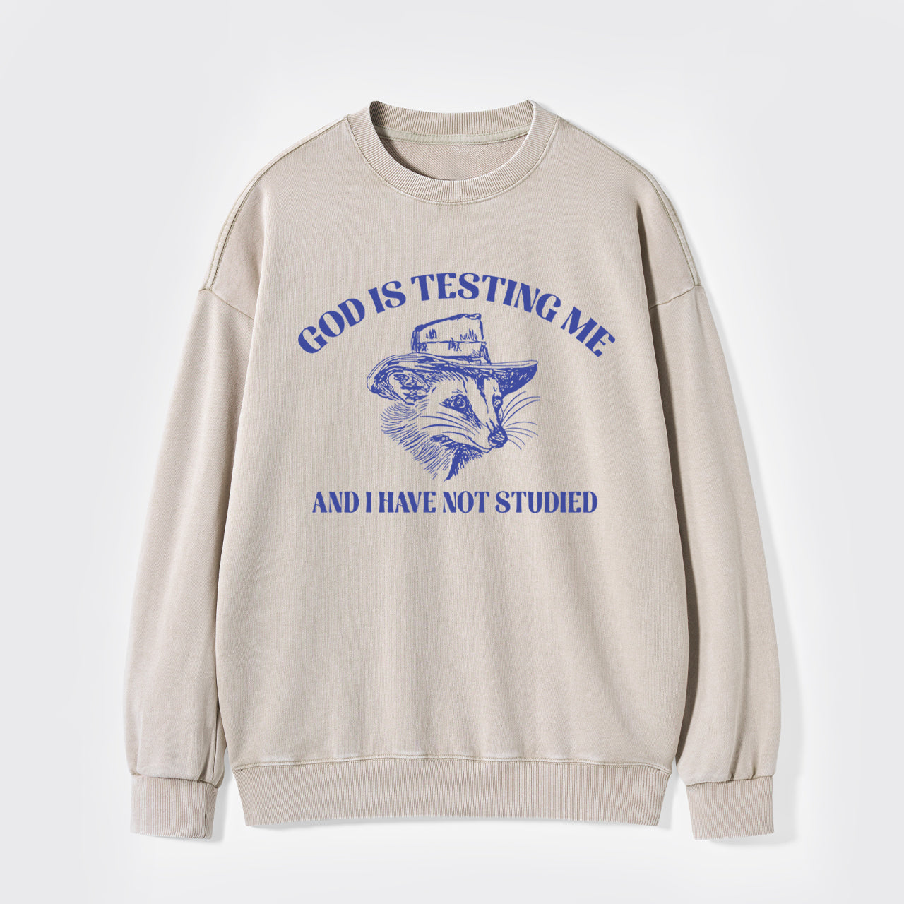 God Is Testing Me Funny Washed Sweatshirts