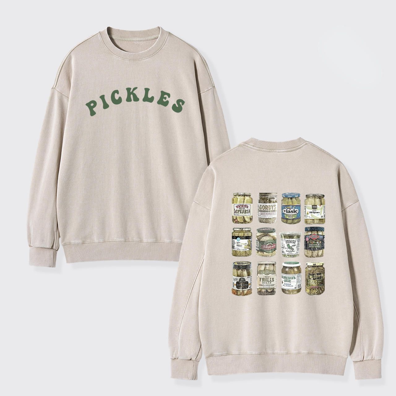 Canned Pickles Lovers Vintage Washed Sweatshirts