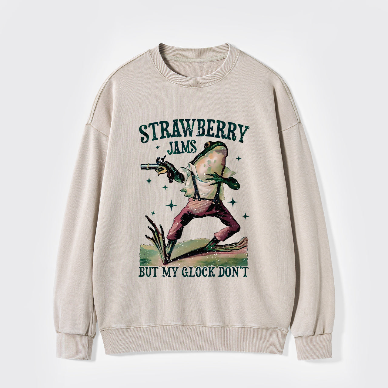 Strawberry Jams But My Glock Don't Washed Sweatshirts
