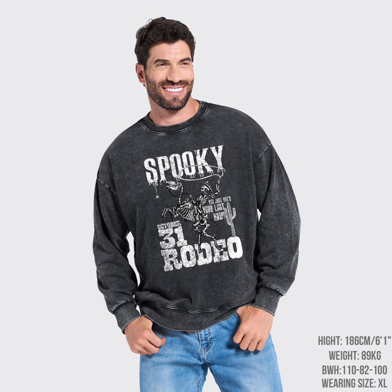 Retro Spooky Rodeo Washed Sweatshirts