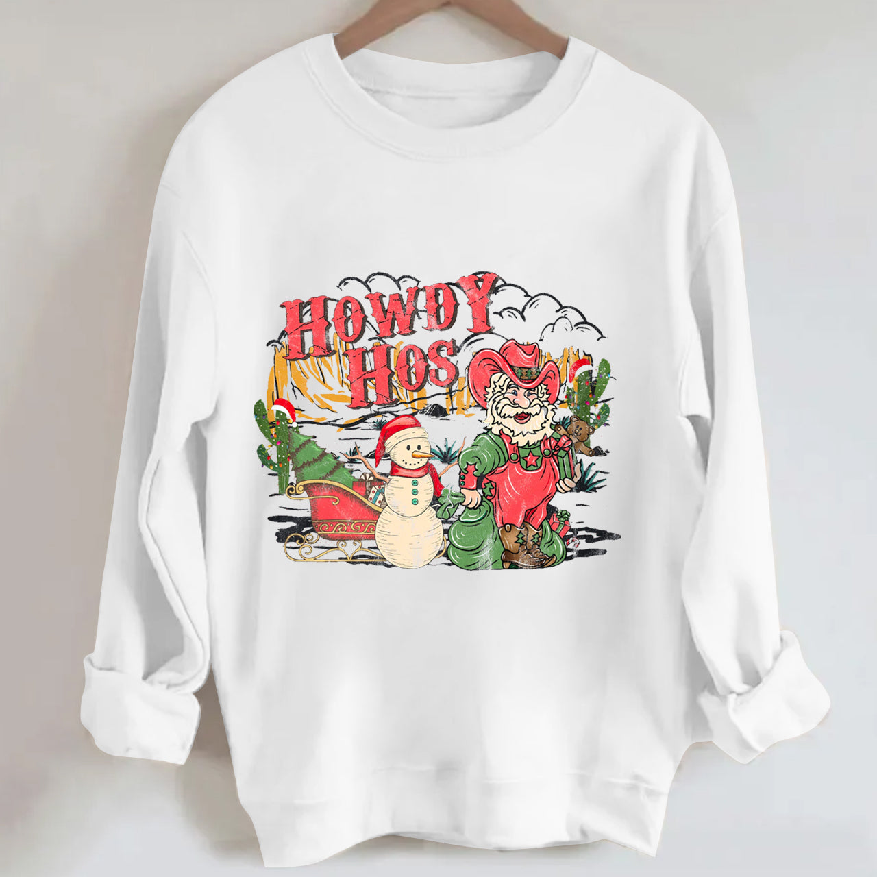 Christmas Denim Collection Howdy Hos Sweatshirt