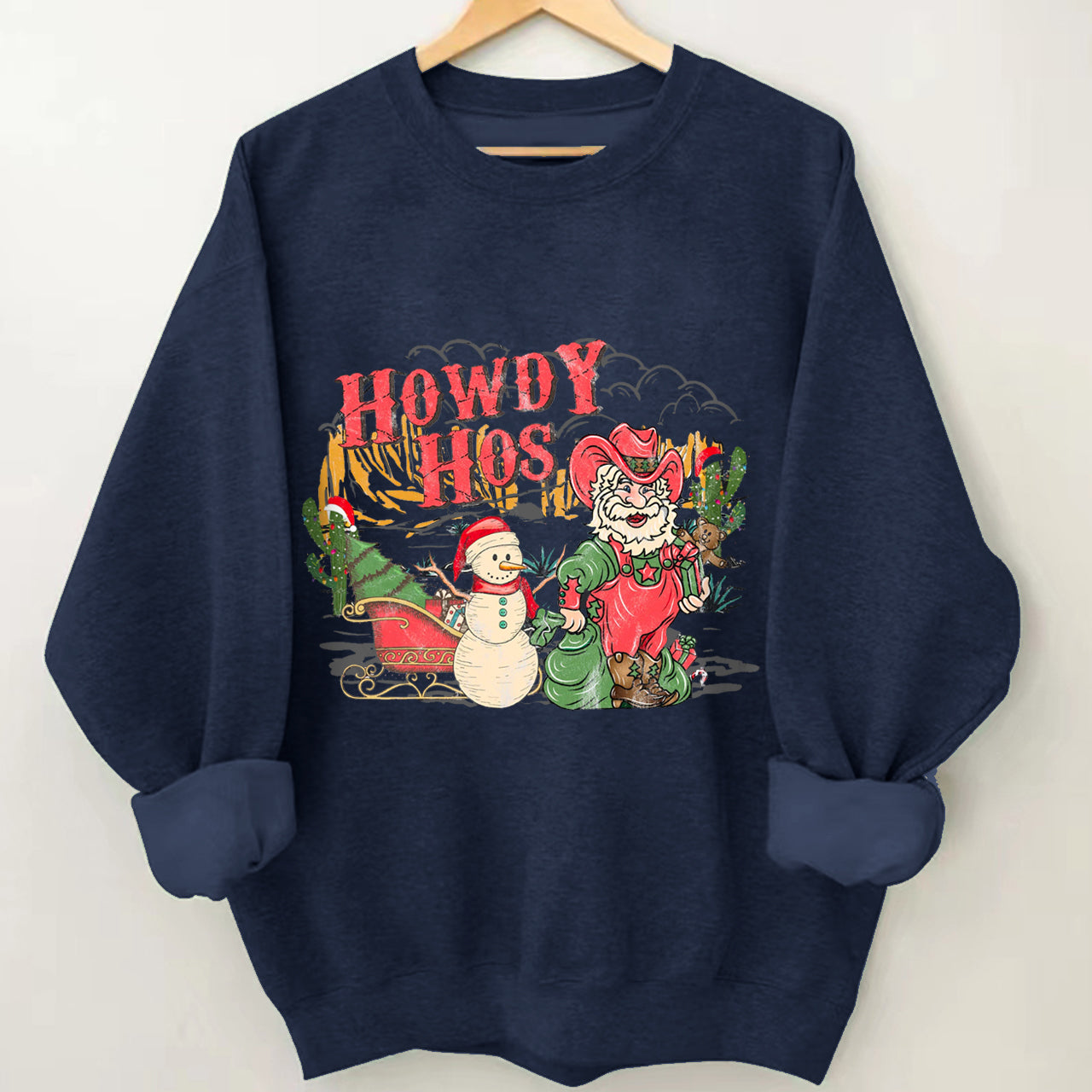 Christmas Denim Collection Howdy Hos Sweatshirt
