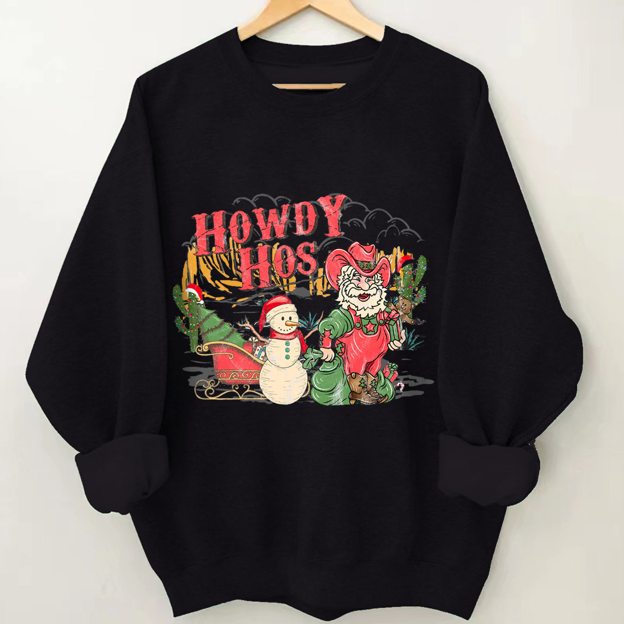 Christmas Denim Collection Howdy Hos Sweatshirt