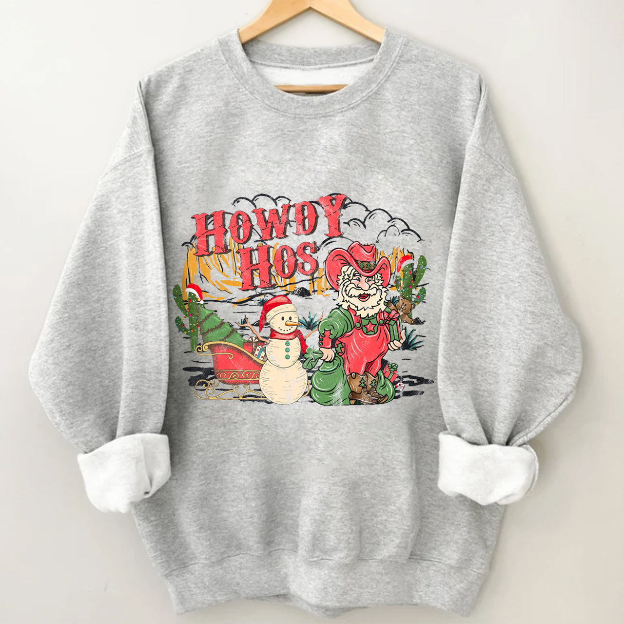 Christmas Denim Collection Howdy Hos Sweatshirt
