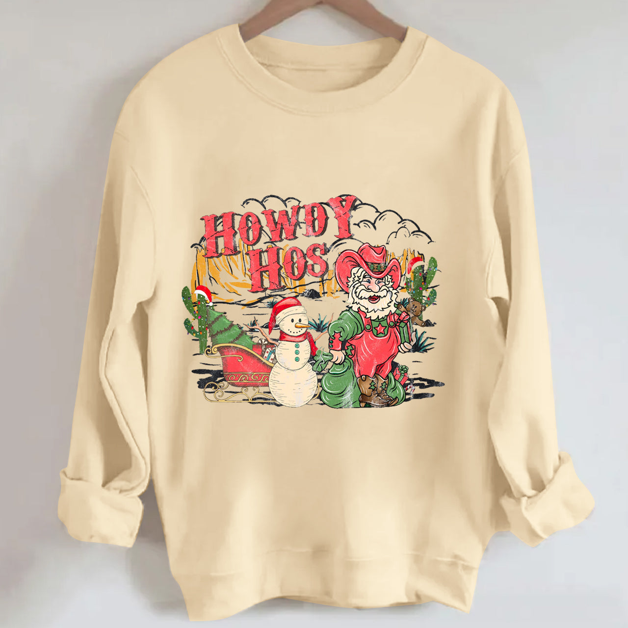 Christmas Denim Collection Howdy Hos Sweatshirt