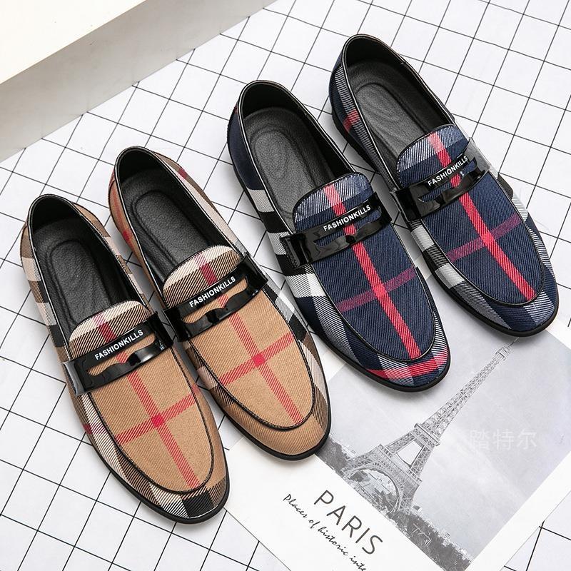New classic formal color matching casual leather shoes 1024022105