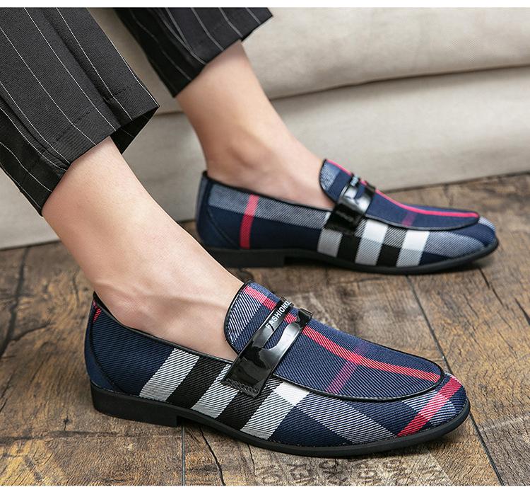 New classic formal color matching casual leather shoes 1024022105