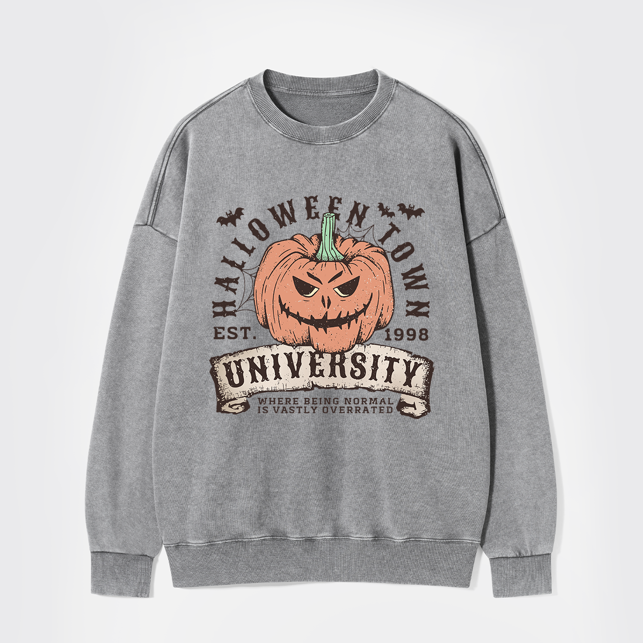 Halloween Town Fall Pumpkin Washed Sweatshirts