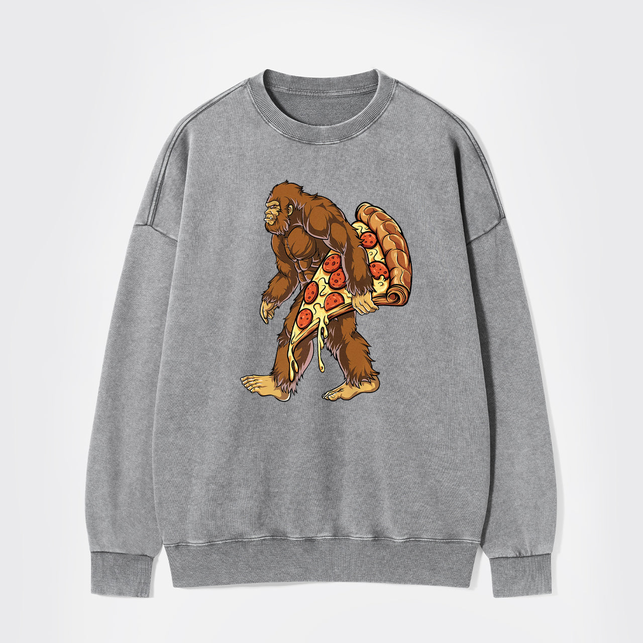 Bigfoot Pizza Washed Sweatshirts