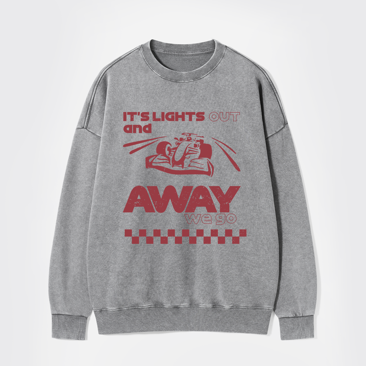 Its Lights Out And Away We Go Washed Sweatshirts