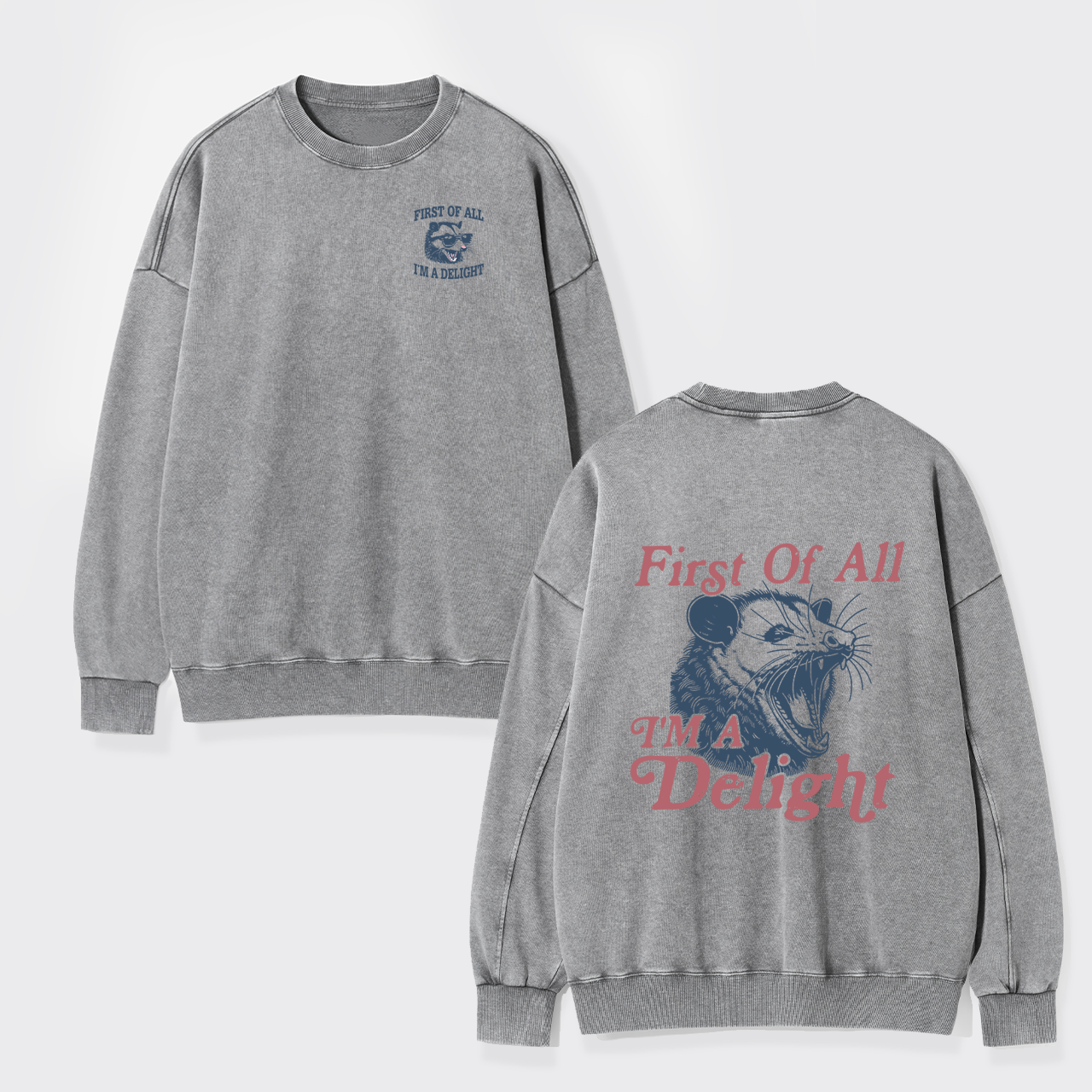 I'm A Delight Washed Sweatshirts