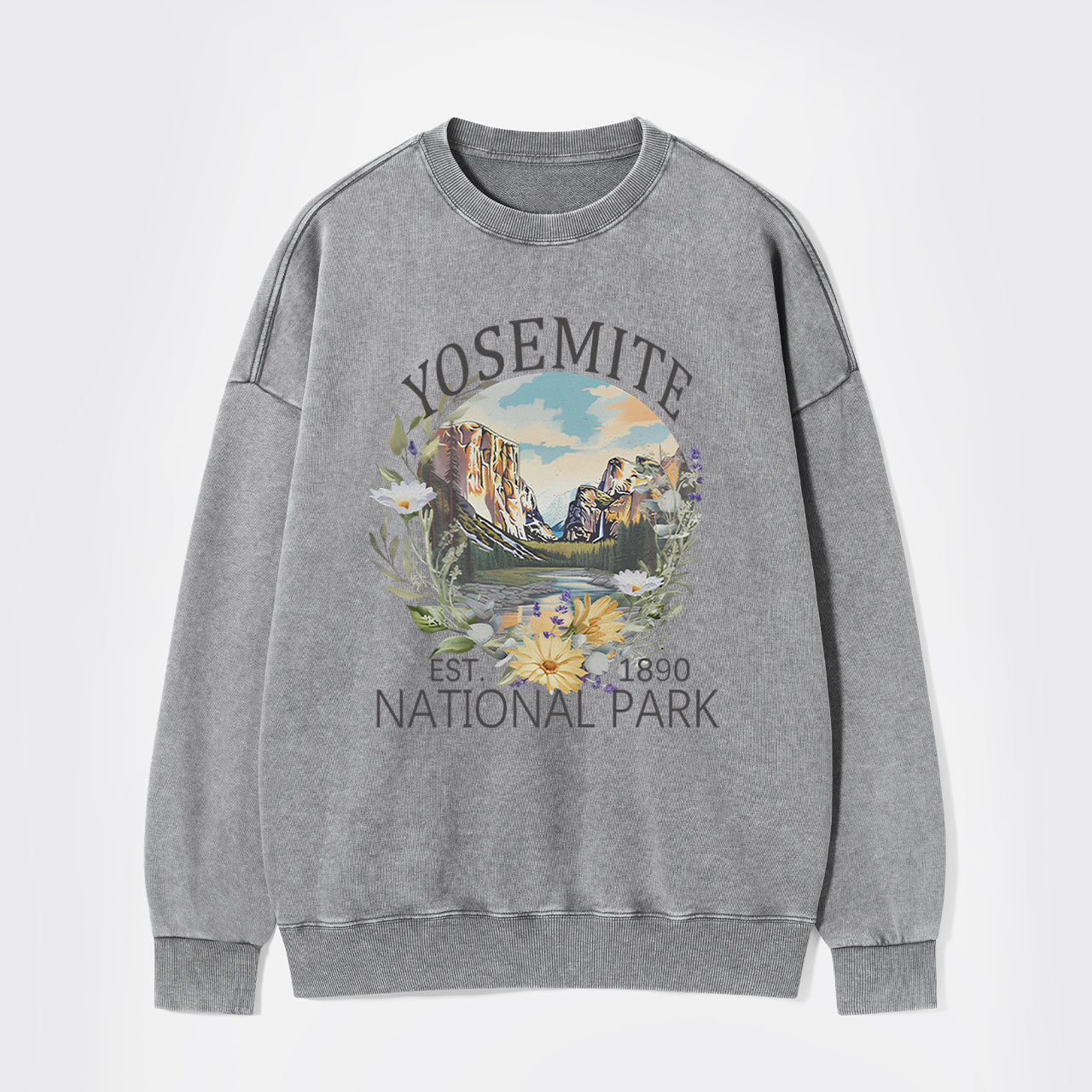 Cute Floral National Park Washed Sweatshirts
