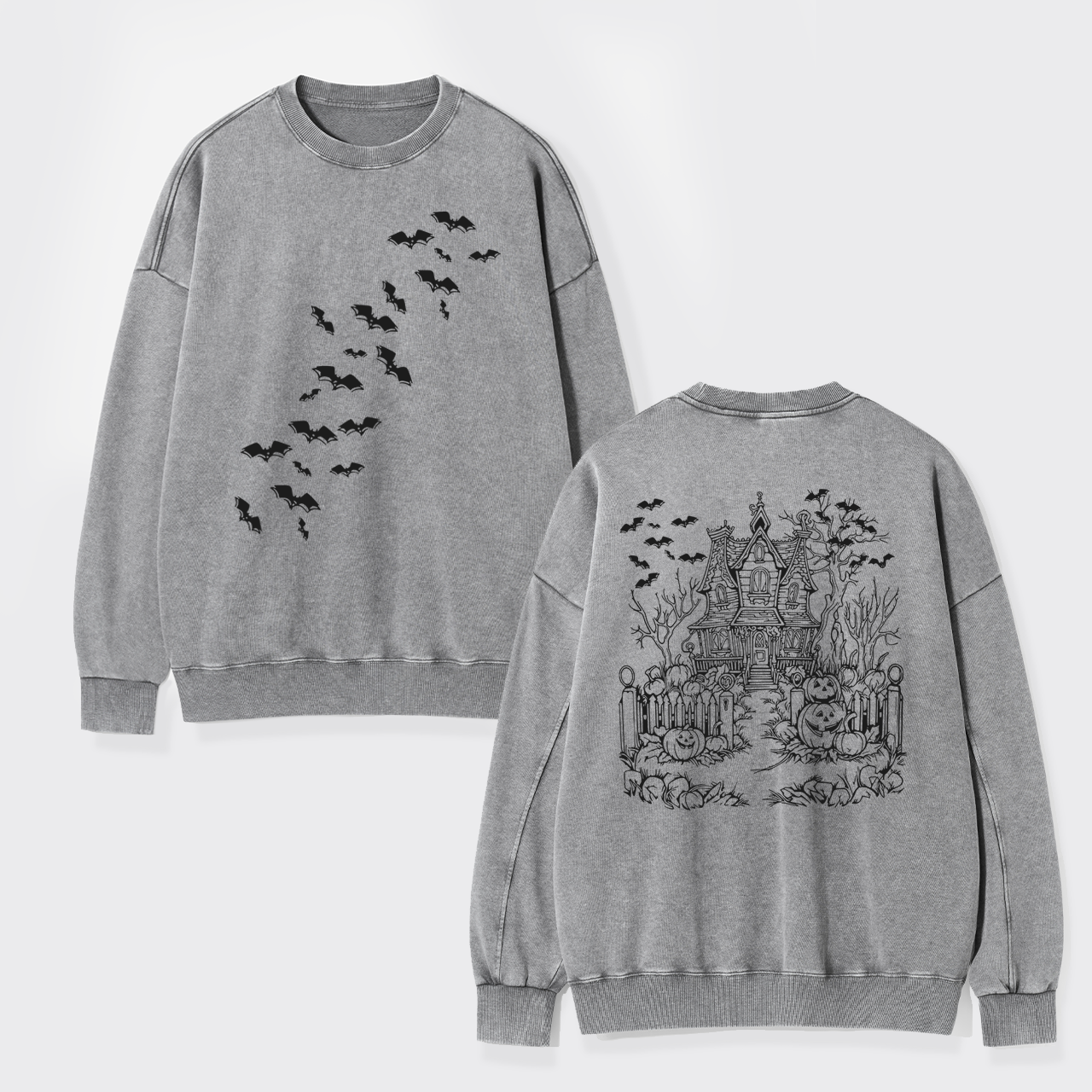 Haunted House,Welcome To Your Presence Washed Sweatshirts