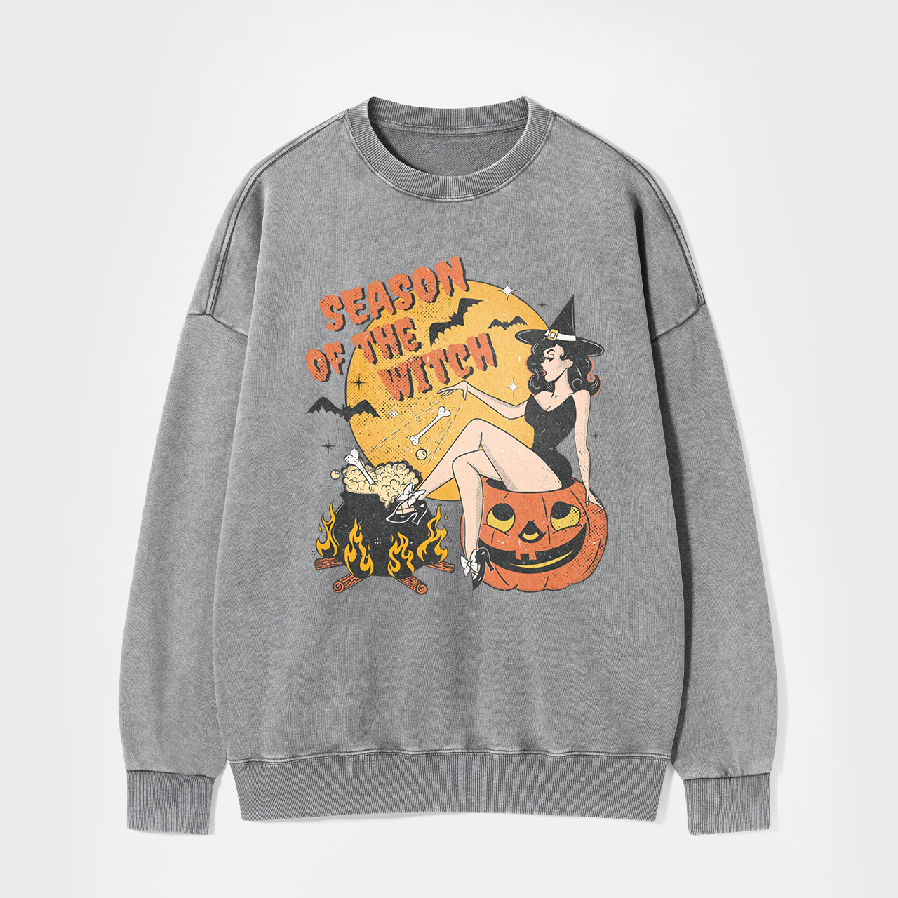Season Of The Witch Halloween Washed Sweatshirts