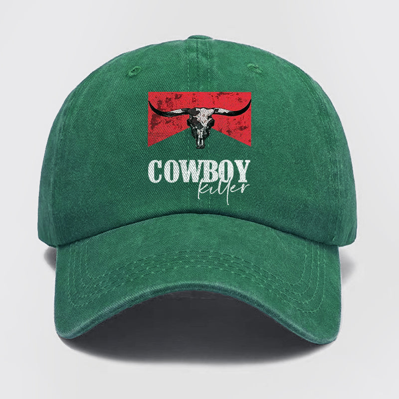 Vintage Western Cowboy Killer Washed Baseball Cap