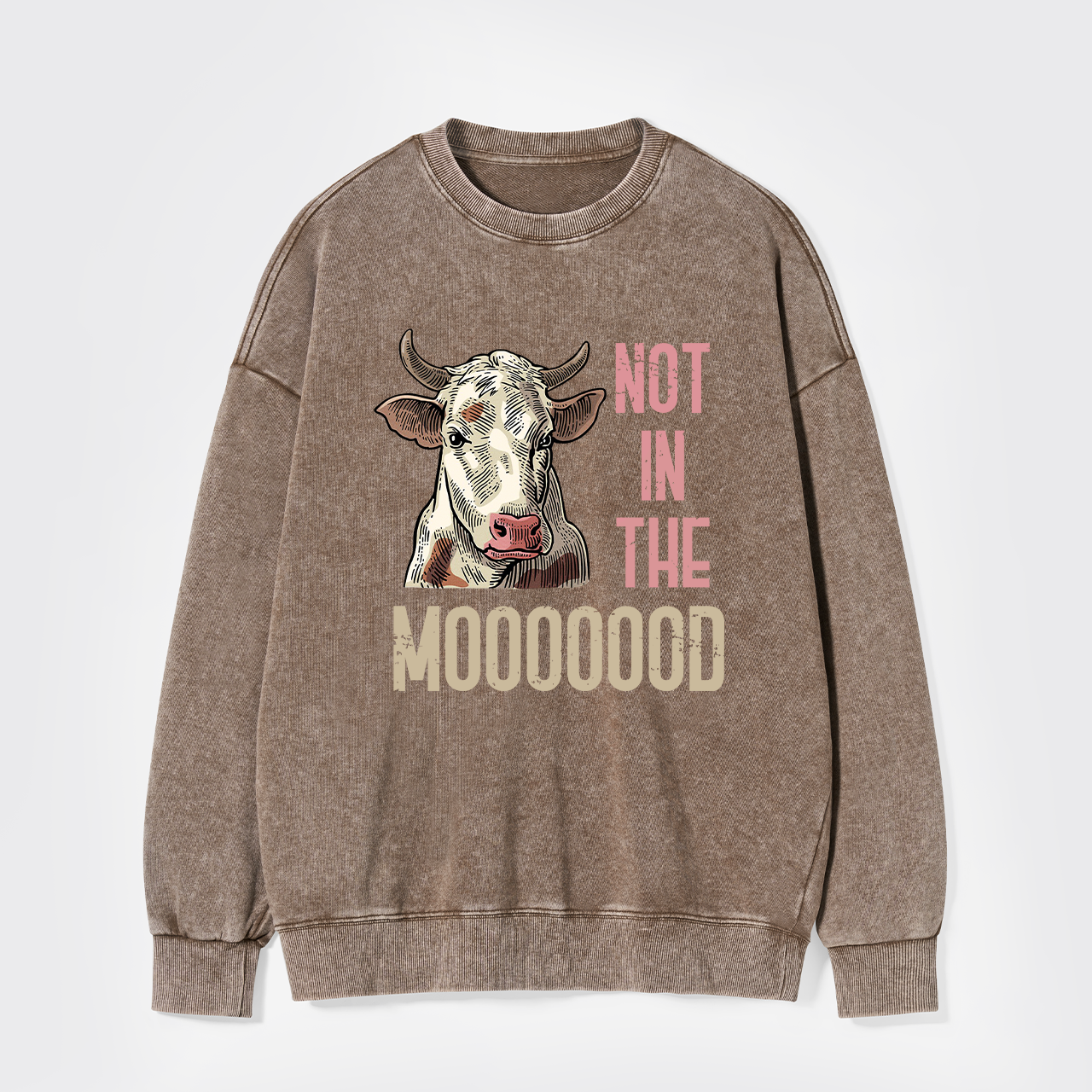 Funny Farmer Quote Cow Washed Sweatshirts