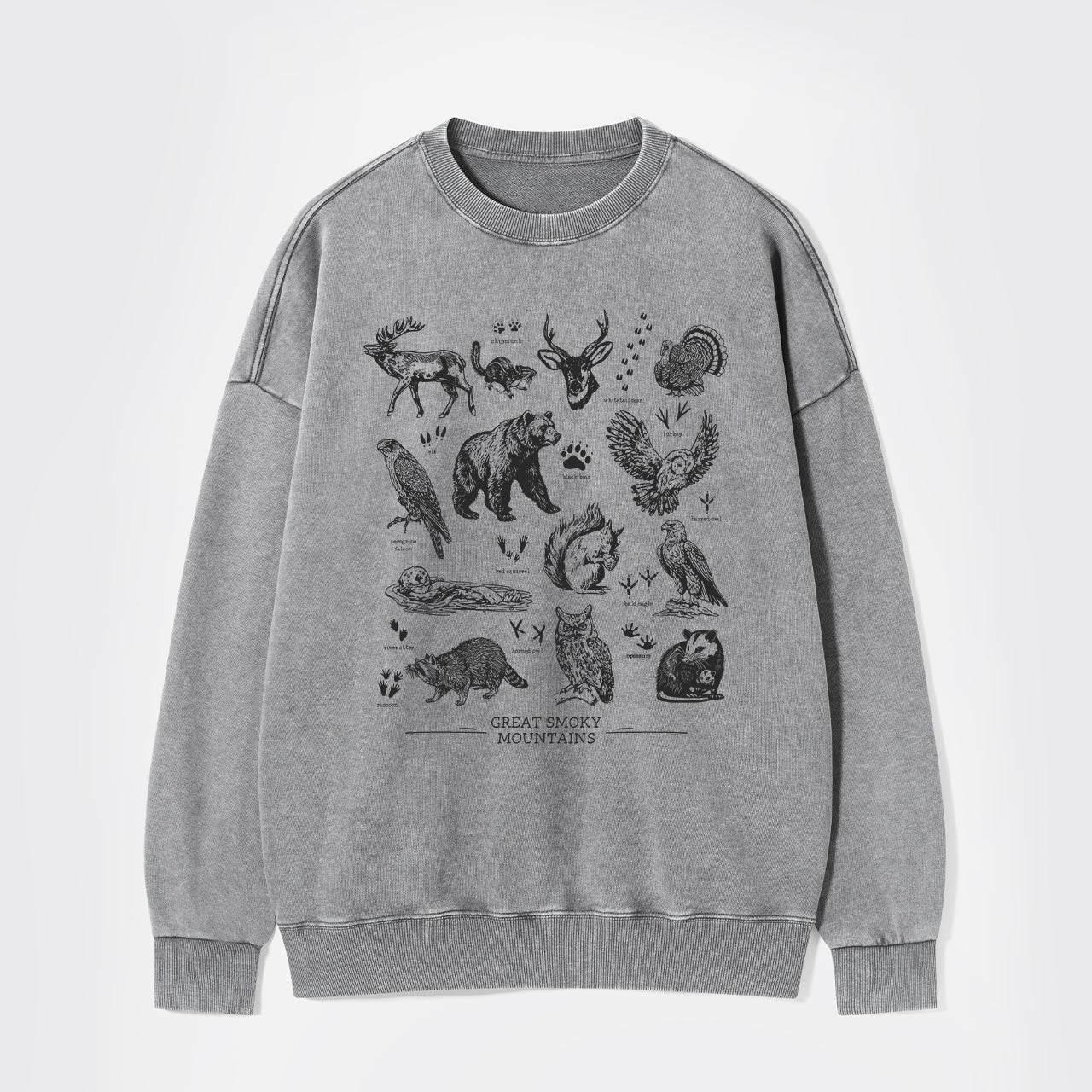 Tennessee National Park Wildlife Washed Sweatshirts