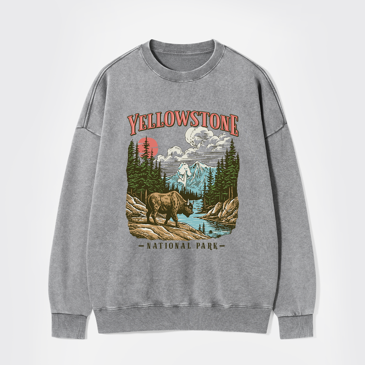 Vintage Yellowstone National Park Washed Sweatshirts