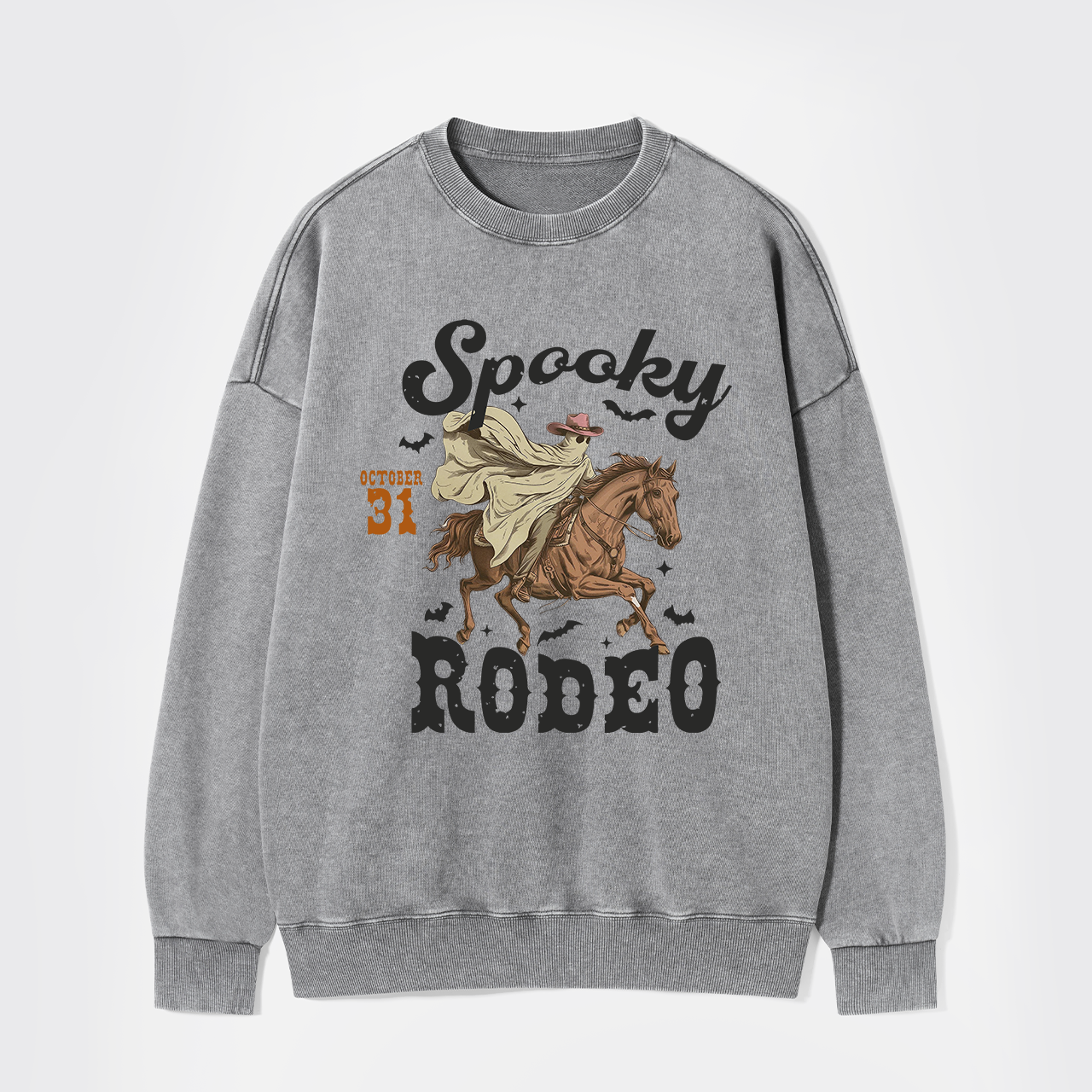 Spooky Rodeo Western Halloween Washed Sweatshirts