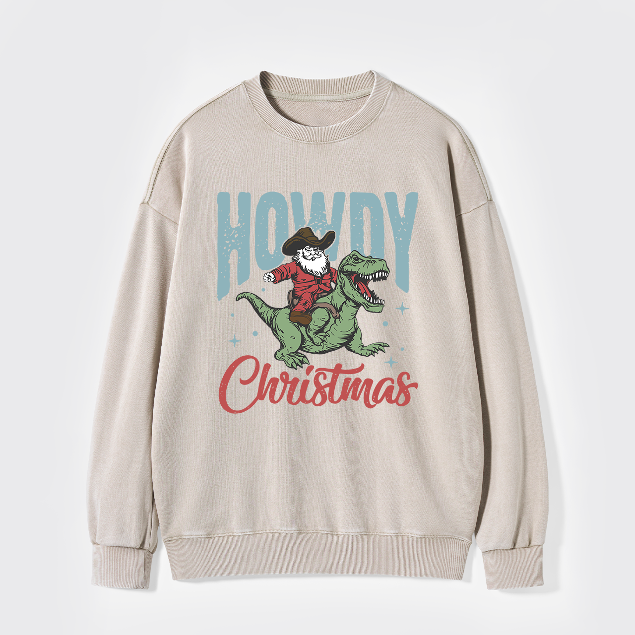 Retro Santa Claus Washed Sweatshirts