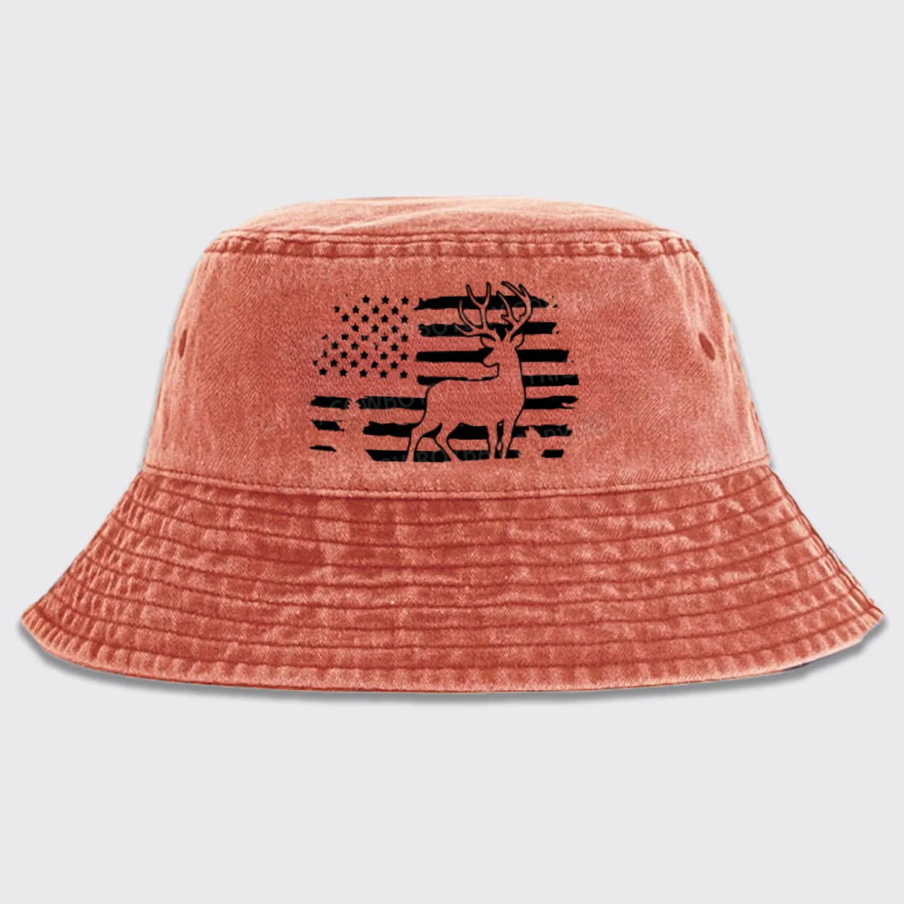 USA Flag Deer Bucket Hat