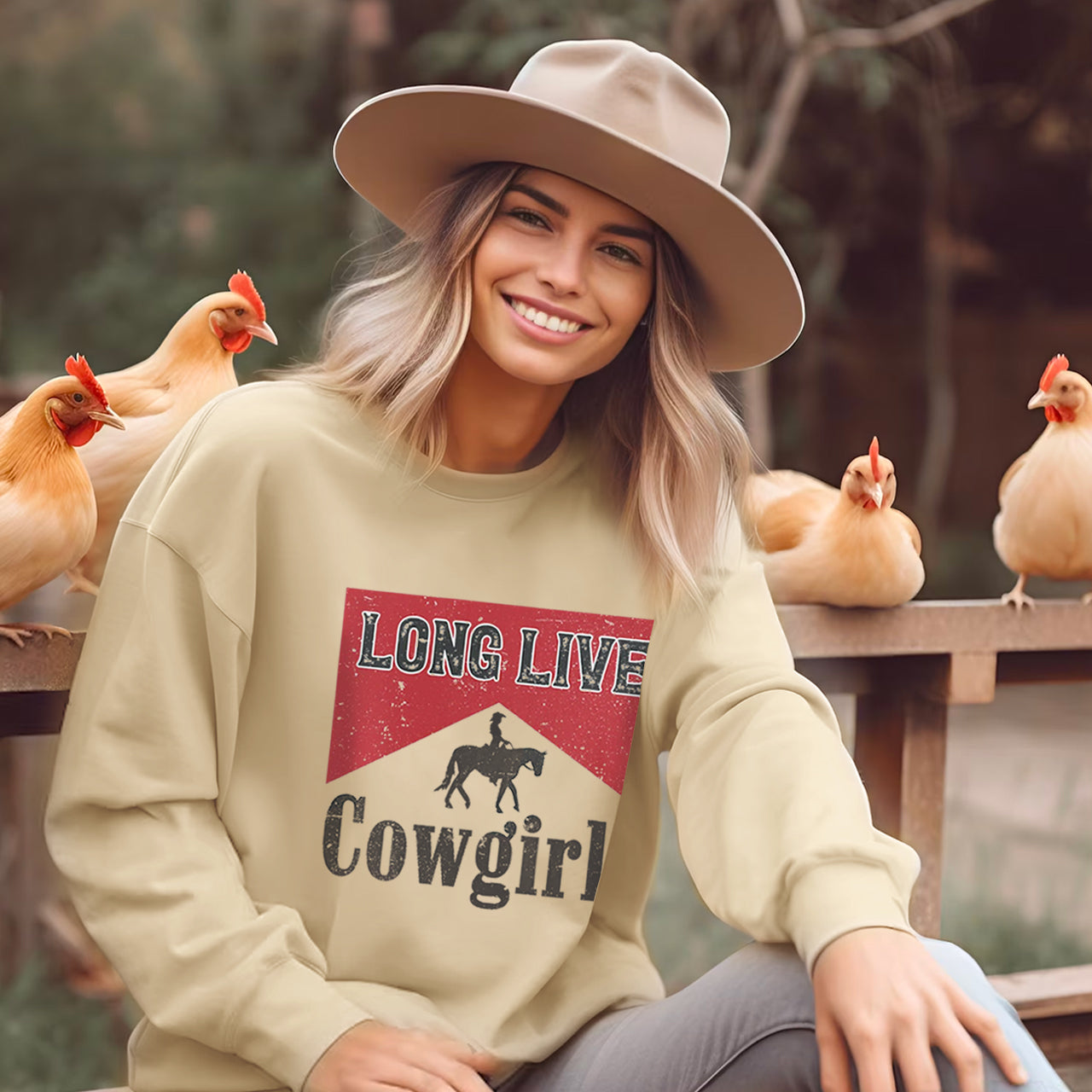 Long Live Cowgirls Printed Sweatshirt
