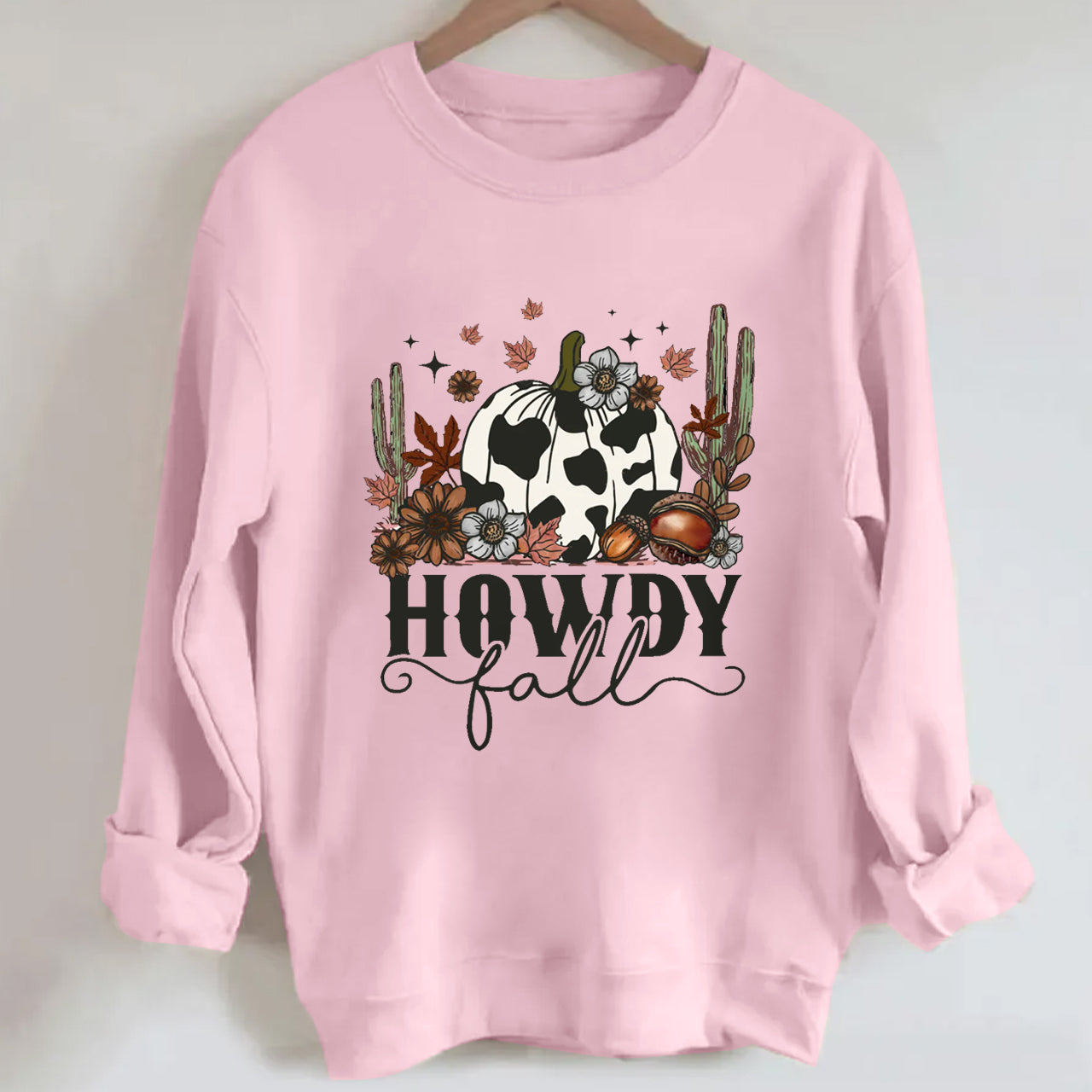Halloween howdy cow pumpkin Sweatshirt