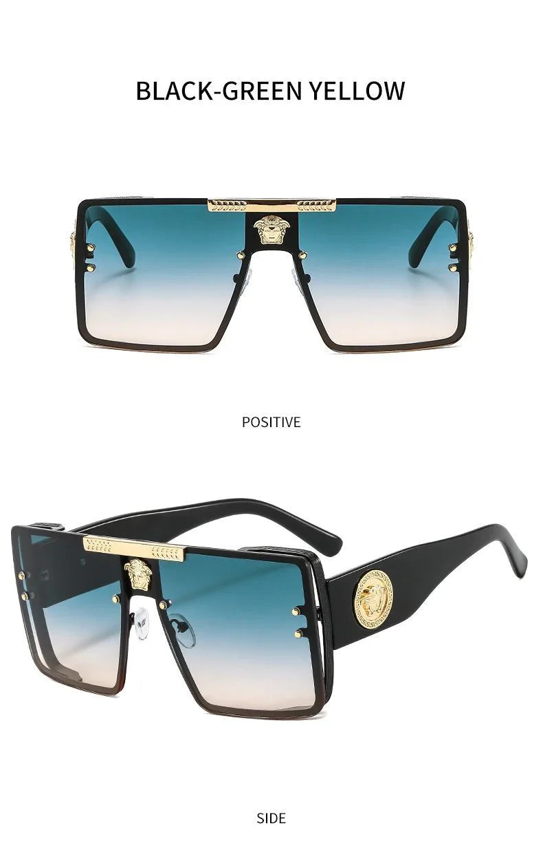Fashion Generous Frame Glasses Personalized Metal Sunglasses 1024030805