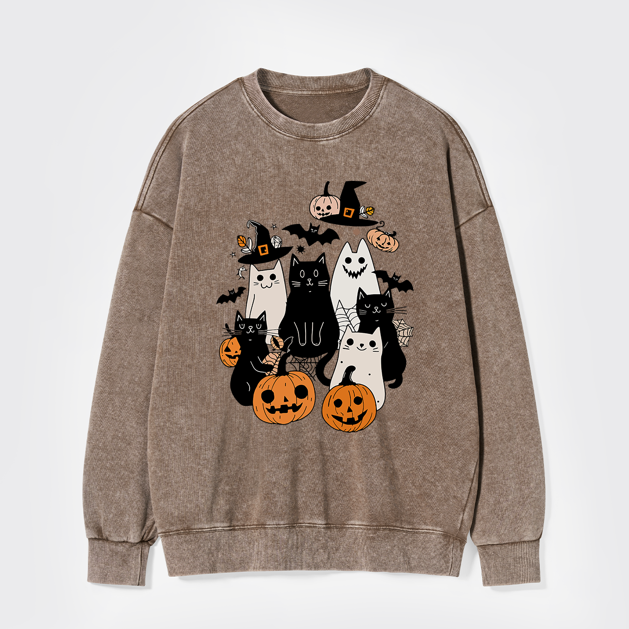 Halloween Cute Ghost Boo Washed Sweatshirts