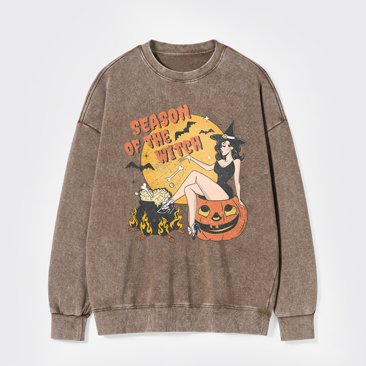 Season Of The Witch Halloween Washed Sweatshirts