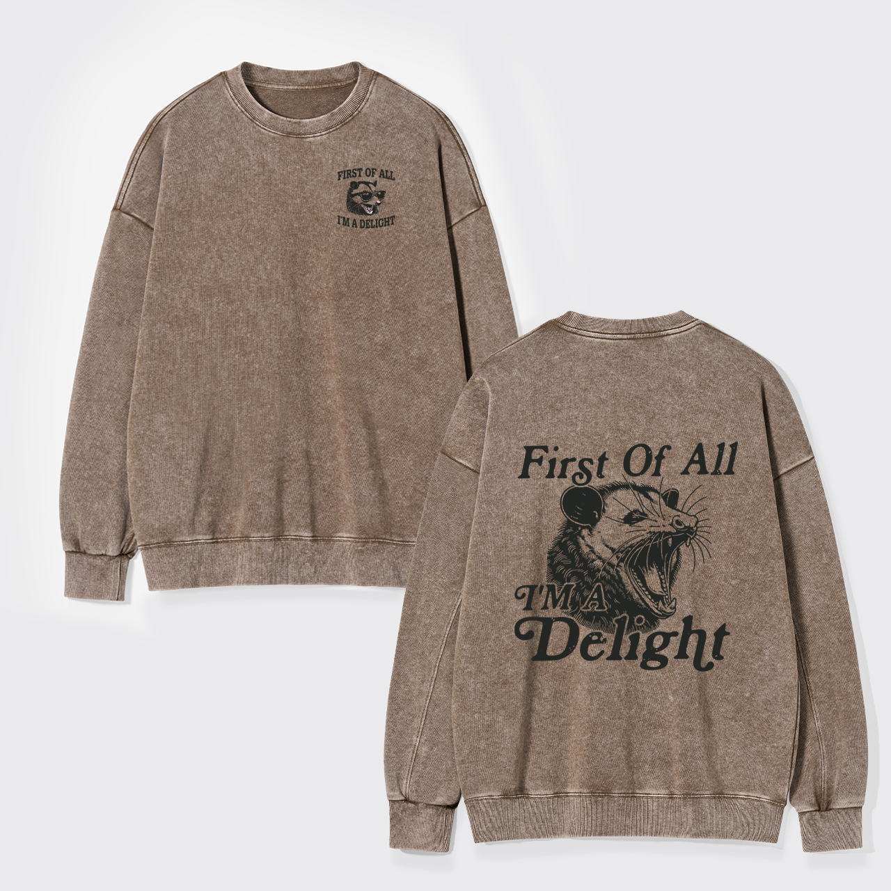 I'm A Delight Washed Sweatshirts