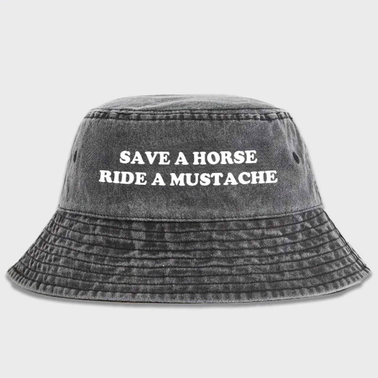 Save A Horse Ride A Mustache Bucket Hat