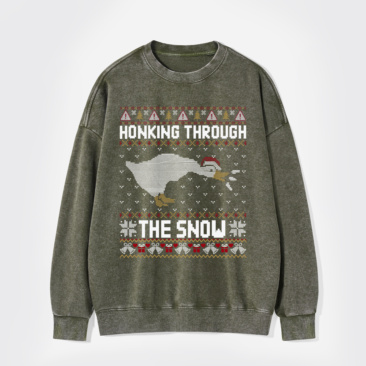 Honking Through The Snow Washed Sweatshirts